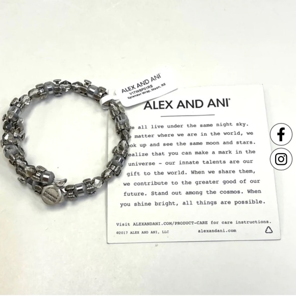 ALEX AND ANI BRACELET SLENDOR WRAP - MOON 🌙 BRACELET in SILVER - Picture 6 of 8